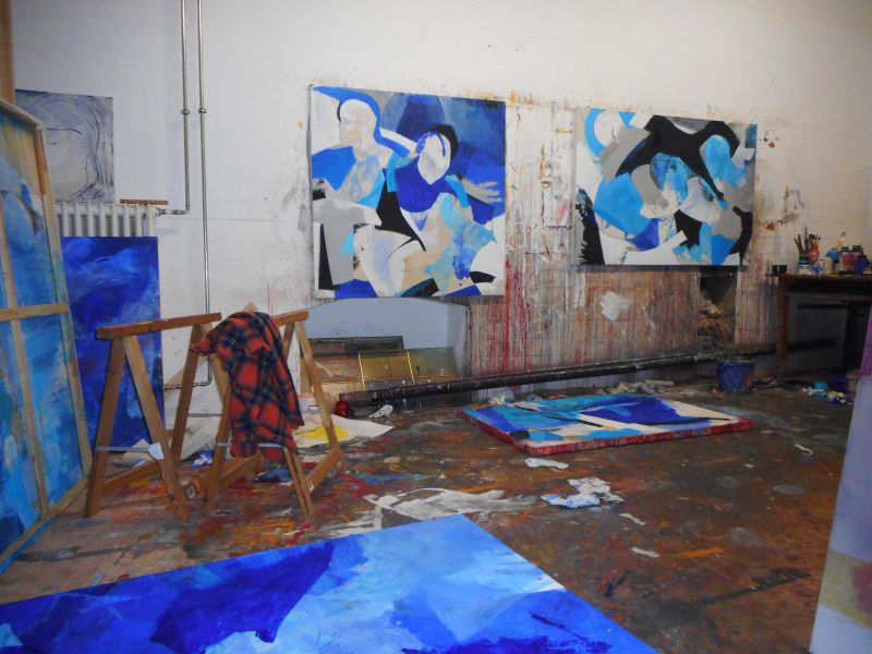 painting at the studio ludwigstrasse